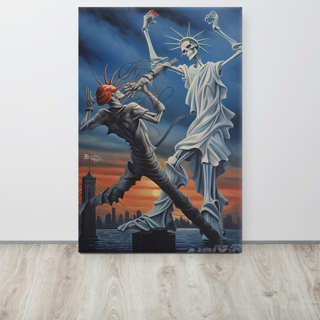 neo-pop surrealism art on the floor mockup