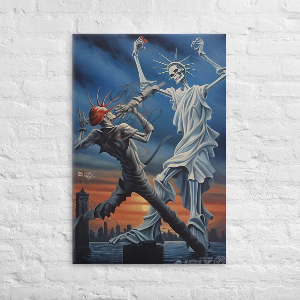 neo-pop surrealism art wall mockup