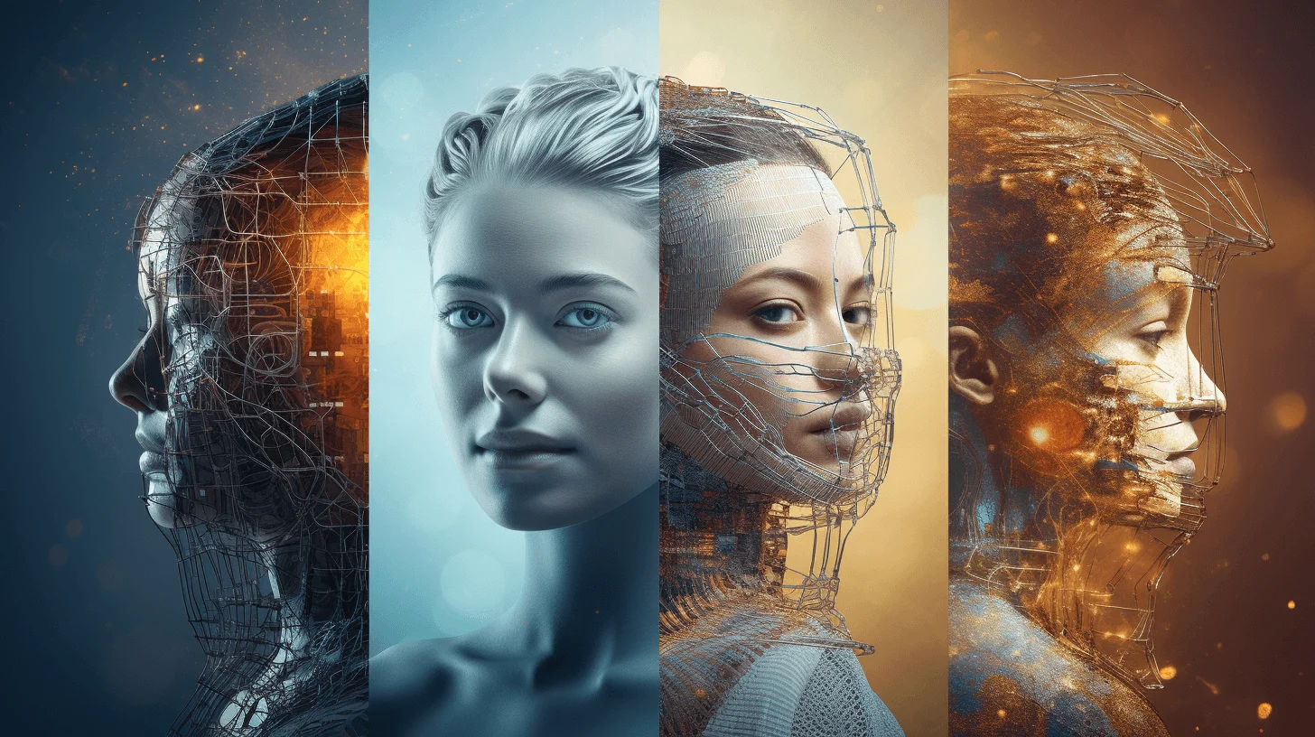 How to Choose the Best AI Art Generator: Top 5 Four faces depicting different ai generators